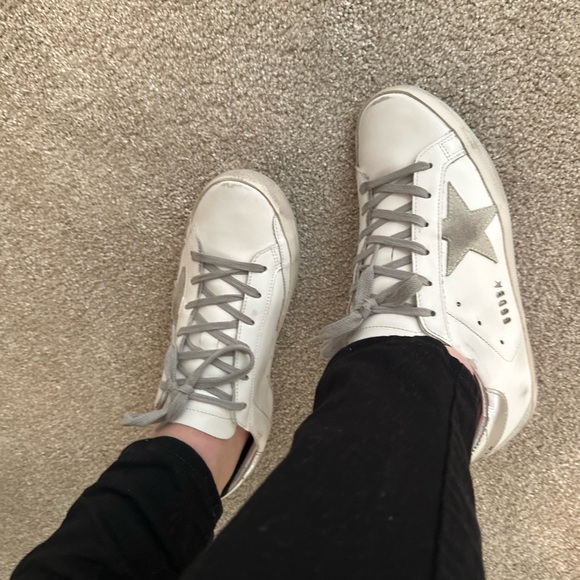 Women’s Super-Star sneakers with silver heel tab and metal stud lettering - Picture 4 of 4